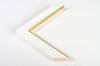 1 1/4 inch White Fabric liner w/Gold Lip