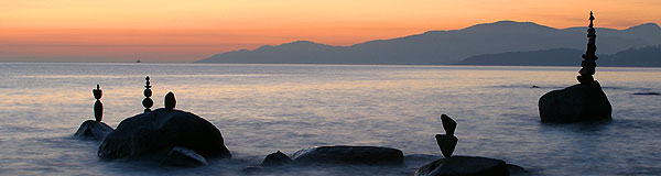 English Bay Vancouver Balanced Stones