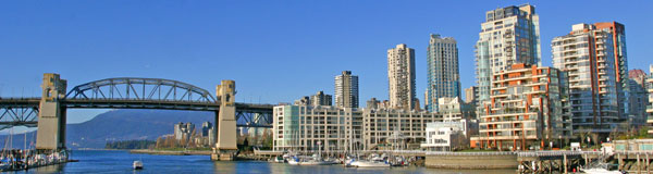 downtown Vancouver, Burrard bridge